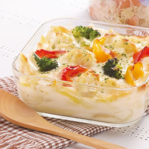 Iwaki Pack & Microwave Storage Container, Shallow, Large, 1.2L, White, Freezer-Safe, Oven-Safe, N3248-W