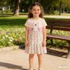 Girls Cute Printed Short Sleeve Knit Cotton Dress for Toddlers and Kids