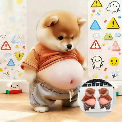 Креативные 3D наклейки на живот Милые наклейки с животными Расслабляющая наклейка Защитная наклейка от столкновений Подарки для вечеринки Домашний декор