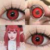 Цветные контактные линзы MillCreek 14,5 мм, синие, красные, зеленые, контактные линзы серии для косплея, Хэллоуин, косплей, аниме, глаза, 0 градусов, 2 шт.