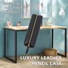 Premium Durable PU Leather Pencil Case with Handcrafted Zipper Closure Luxurious Office Holder Portable Pen Pouch