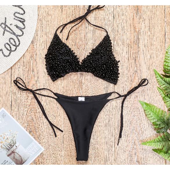 European and American Foreign Trade New Pearl Bikini Sexy Thong