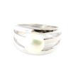 Серебряное кольцо 'Perla' белое