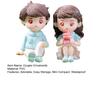 2Pcs Adorable Cartoon Couple Ornaments Figurines Lovely Resin Miniatures for Fairy Gardens Dollhouses Plant Decor