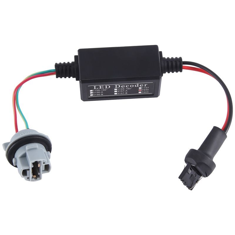 A03E-1 Pair Black 7440 LED Light Fault Decoder Brake Light Fault Decoder Signal Light Fault Decoder Light Fault Decoder