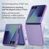 Чехол для телефона с рамой с вакуумным покрытием из личи-кожи для Samsung Galaxy Z Flip 7 flip7 Тонкая защитная крышка