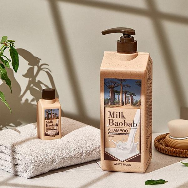 Оригинальный подарочный набор для волос Milk Baobab из 2 предметов, 1 корейский набор для ухода за волосами, подарочный набор из 2 предметов для тела Milk Baobab, 1 корейский набор для ухода за телом