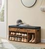 Shelf cabinet shoe rack with seat