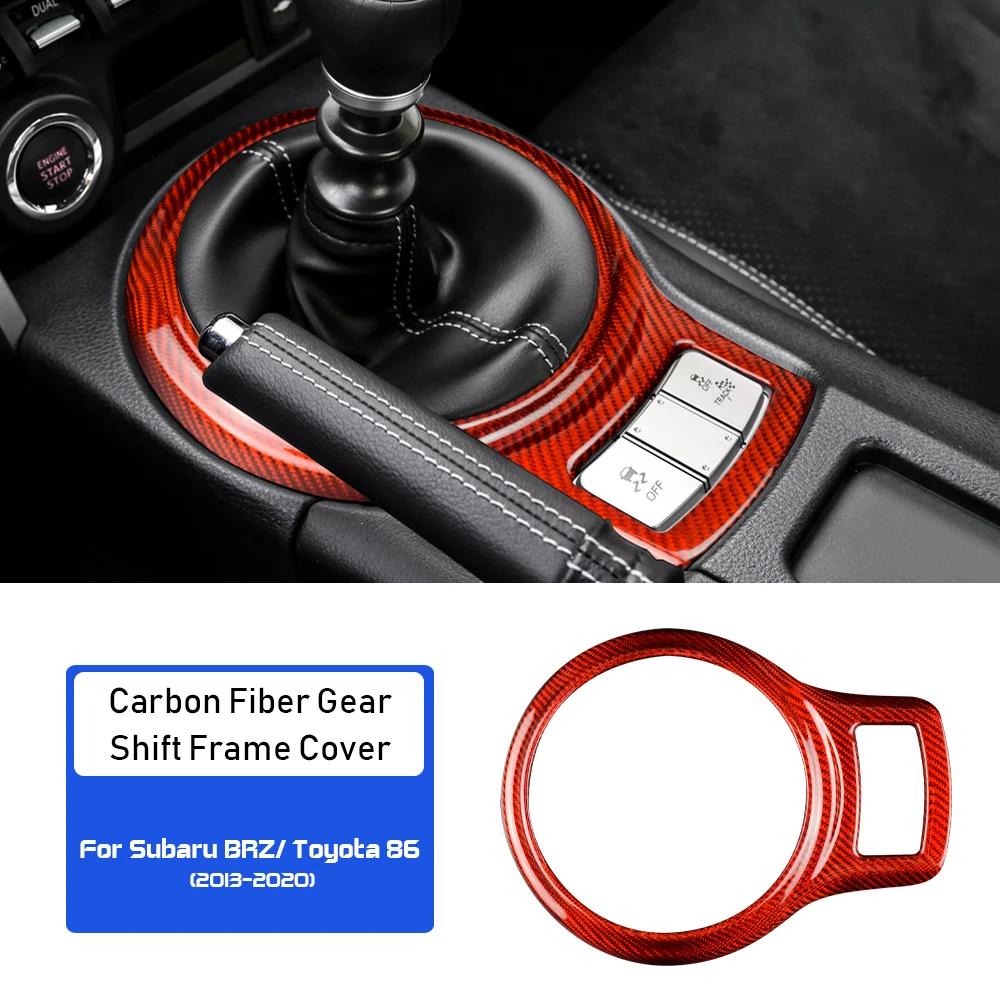 For Subaru BRZ & Toyota 86 2013-2020 Real Hard Carbon Fiber Interior Trim Car Center Console Switch Button Cover Sticker