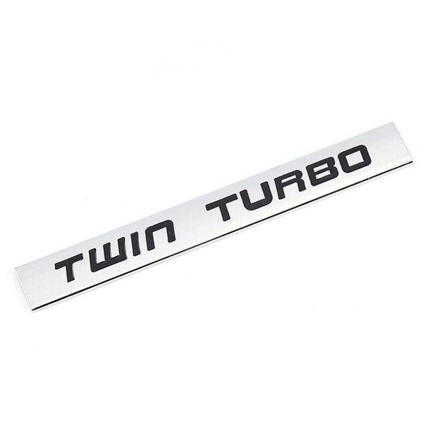 Наклейка на автомобиль TWIN Turbo с турбонаддувом и эмблемой с наддувом, наклейки