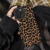 INS Brown Leopard Print Phone Case For iPhone 16 15 12 13 14 11 Pro Max MiNi 7 8 Plus X XS XR SE Soft Shockproof Bumper Cover Funda