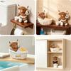 Декоративная фигурка из смолы "Корова Хайленд" для ванной комнаты - Креативное украшение для дома - Милый мультяшный маленький предмет для настольного декора