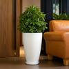 Кашпо Blossom 18 дюймов, однотонное белое | Легкое и прочное для использования в помещении/на улице | для растений/цветов большого размера | Кашпо для гостиной