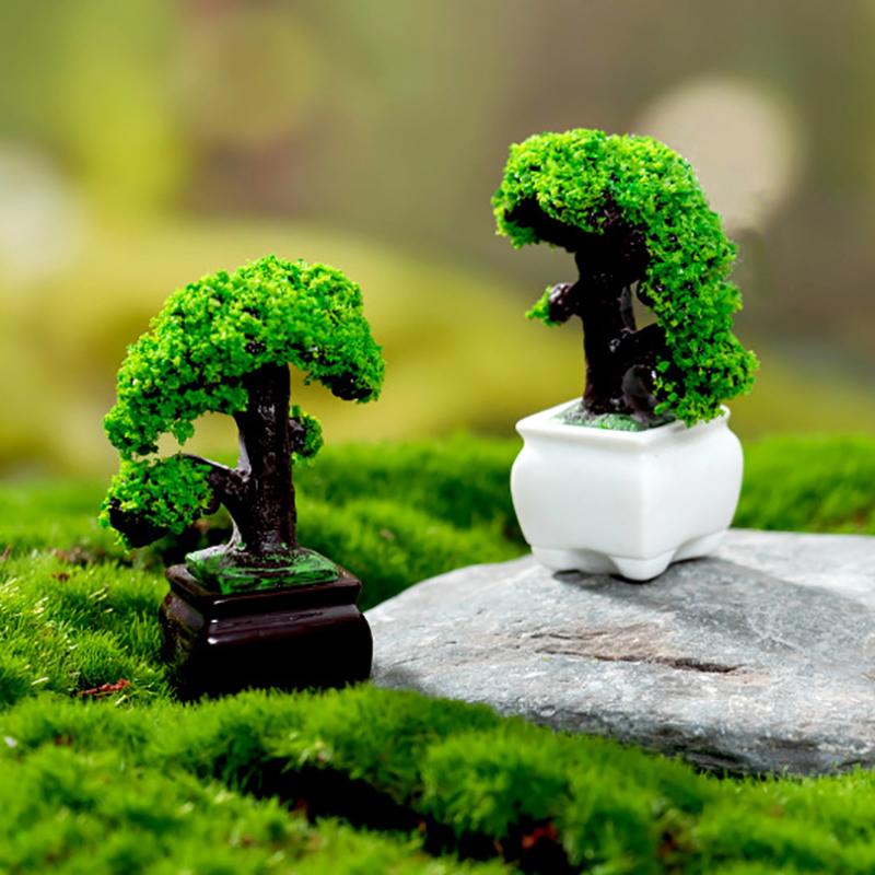 Кукольный домик Мини Имитация Зеленого Растения Модель Кукольный Домик Сделай Сам Домашний Сад Декор Сцены На Открытом Воздухе