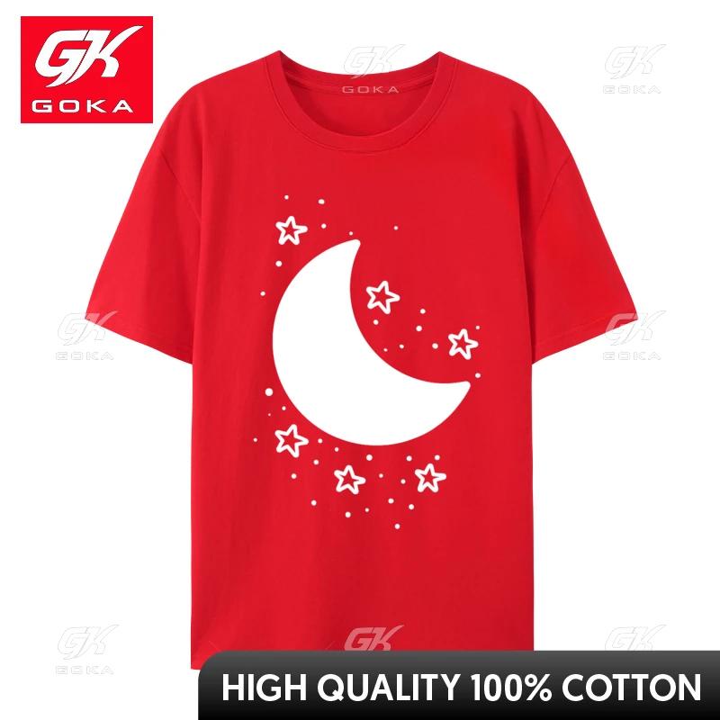 Cool Moon and Stars Night Sky Celestial Design Classic T Shirt for Unisex Cotton Tops Shirt Tshirts New Coming