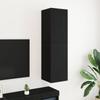Wall Mounted TV Cabinet Black Oak Effect 30.5 x 30 x 110 cm