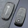 For VW High Quality Leather Car Key Case Cover Shell Fob Holder For Volkswagen VW Tiguan Touran Caddy Beetle Jetta Eos Golf Po