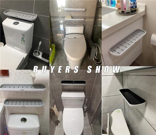 Полка для хранения в ванной комнате, настенный органайзер для хранения туалета, аксессуары для ванной комнаты