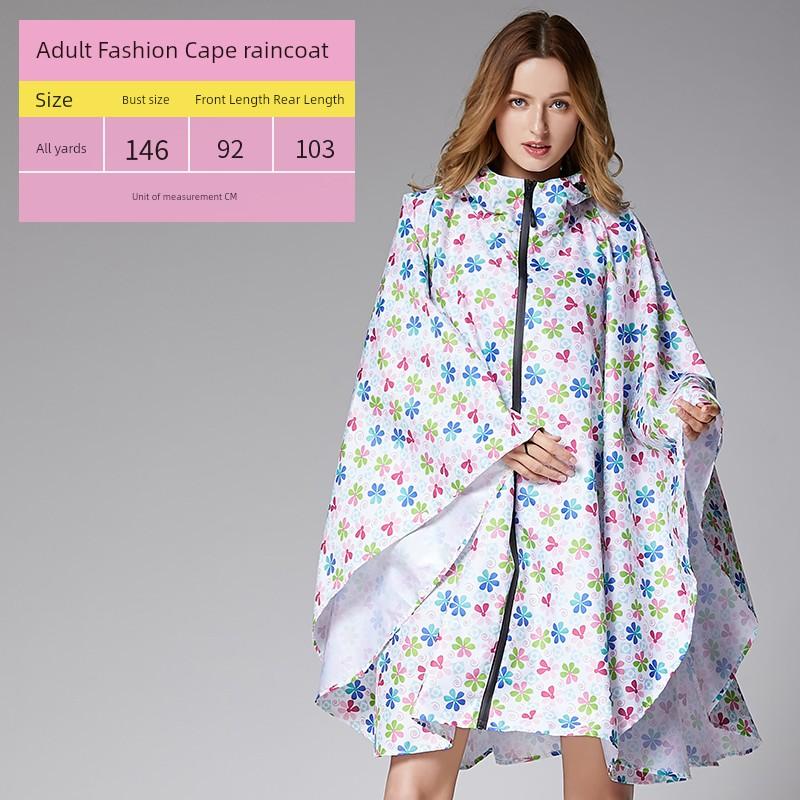 Fresh Plus Size Cycling Thickened Travel Cape-Style Raincoat