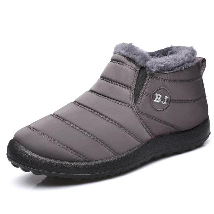 Женские сапоги Зимние сапоги без застежек Трендовая зимняя обувь для женщин Ботинки Короткие водонепроницаемые зимние меховые сапоги Ботильоны Feminina