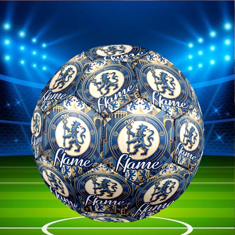 Custom Name Personalized Chelsea Football Club Print Size 5 Soccer Ball Training & Match Football, for Team, Kicking, Gift for Football Enthusiasts