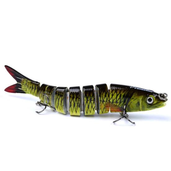 13,5 см/19 г многосочлененная рыболовная приманка с крючками, реалистичная 8-секционная приманка для свимбейта, бионическая жесткая искусственная приманка, аксессуары для рыбалки в пресной и соленой воде