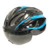 FOGLIA Helmet for Bicycles Blue with Shield Adjustable Size Certified 57cm-63cm