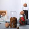 Прозрачная стеклянная банка для хранения с пробковой крышкой, бутылка для хранения, герметичная емкость, банка для чая, для хлопьев, кофе, креативное украшение, герметичный набор контейнеров