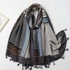 2024 Spring And Autumn Winter New Cotton And Hemp Long Thin Scarf Travel Versatile Sunscreen Warm Shawl For Women