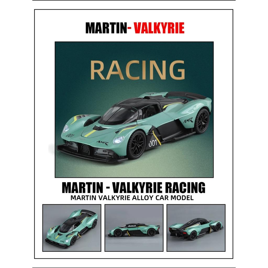 1/32 Aston Martin Valkyrie Alloy Sports Car Model Diecast Metal Racing Car Vehicles Model Sound and Light Simulation Collection Kids Toy Gift