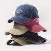 Grey Denim Hat Men's Breathable Soft Top Sunshade Korean Embroidery Baseball Cap Retro Trendy Brand Washed Hat Women
