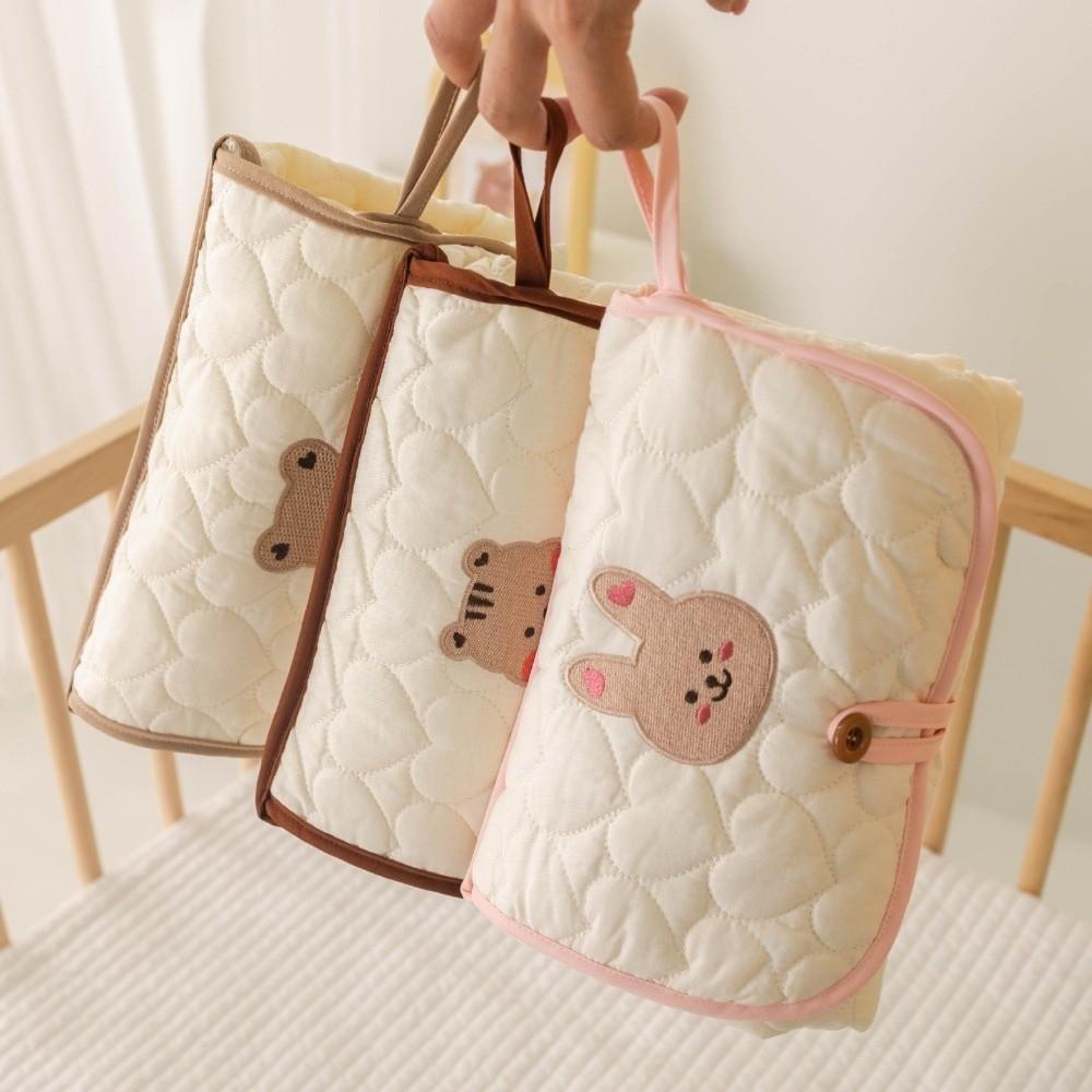 Cute Bear Rabbit Diaper Changing Pad Portable Changing Cover Pad New Diaper Cover Mat Newborn Care