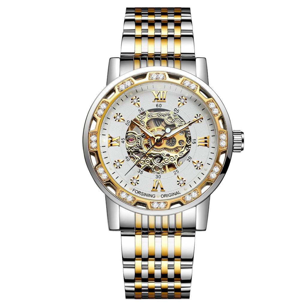 Forsining 614A Бренд Роскошные Бизнес Спортивные Механические Наручные Часы Мужские Часы Автоматические Нержавеющая Сталь Водонепроницаемые Часы Мужские