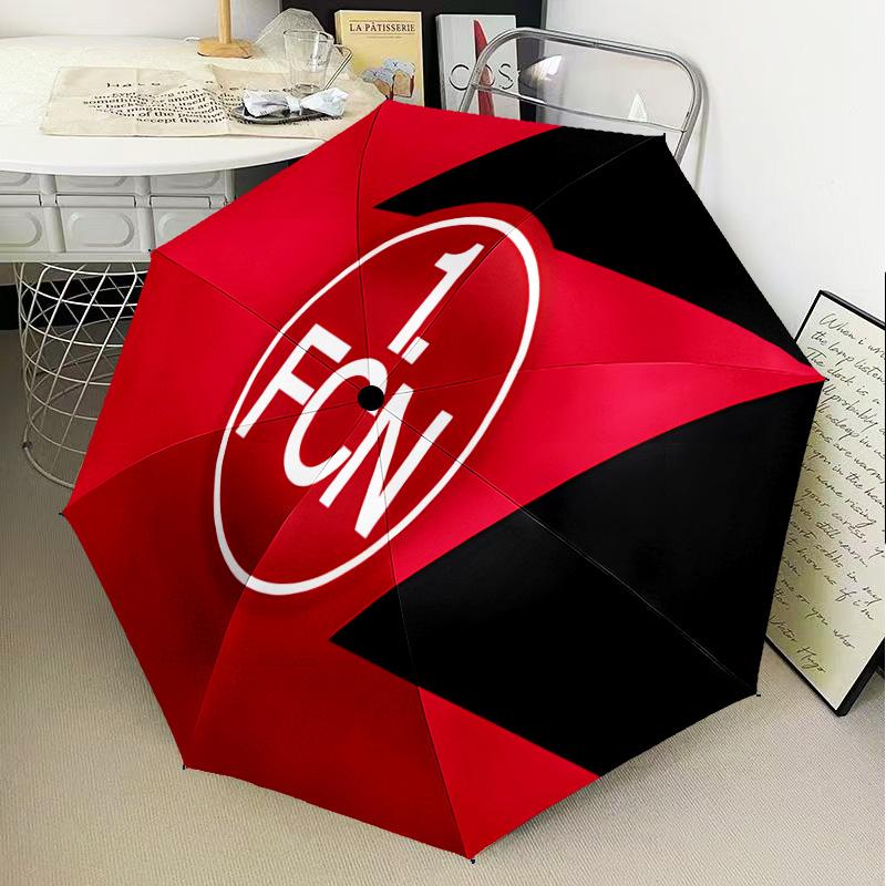 Nurnberg Football Club Automatic Folding Umbrella - 8-Rib Travel Umbrella with Auto Open/Close & Portable Gifts for holidays or birthdays