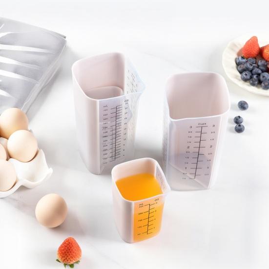 Силиконовая мерная чашка Yousheng с двойной шкалой, для выпечки и готовки, гибкий носик, удобная ручка, безопасна для микроволновой печи и посудомоечной машины, кухонные принадлежности