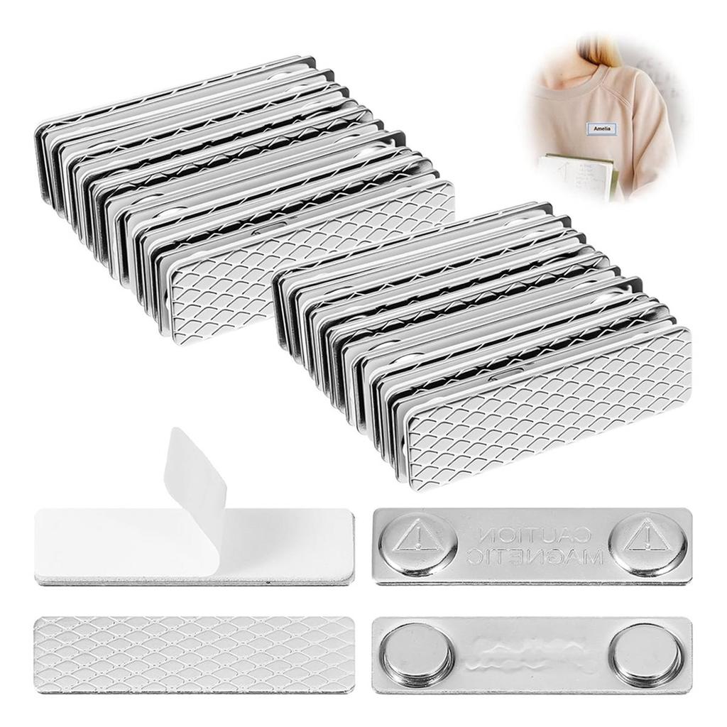 Набор из 30 магнитных держателей для бейджей, магниты, 1,75 x 0,5 дюйма со стальной задней пластиной