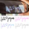 1PC Hello Gorgeous Car Sticker White Pink Laser Lettering Styling Stickers Decoration Car Body Creative Decals Decor Accessories