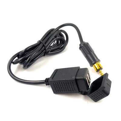 GUANGGUANG Сердечный Магазин Адаптер-зарядное устройство Powerlet DIN Hella Socket EU Type Fit Водонепроницаемый с двойным USB для мотоциклов BMW