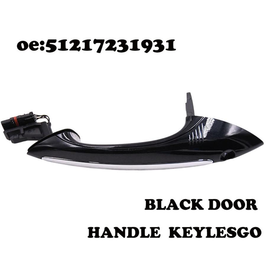 1x Black Car Exterior Front Left Comfort Door Handle 51217231931 For BMW F10 F01