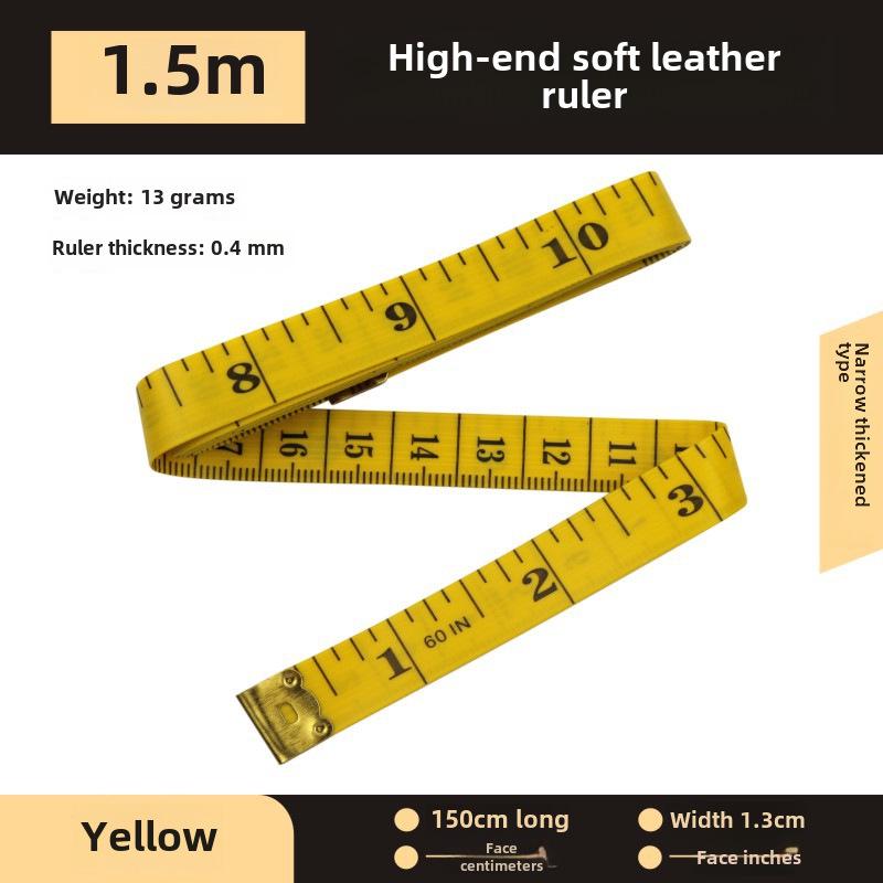 «Белая линейка с дюймами/футами и цветной мягкой швейной лентой — портновский измерительный инструмент»