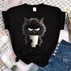 Women Unisex Graphic Tshirt Streetwear Harajuku Graphic Ulzzang Tshirt Funny Cute Cat Vintage Tee Shirt Aesthetic Y2k Tops FeUnisex