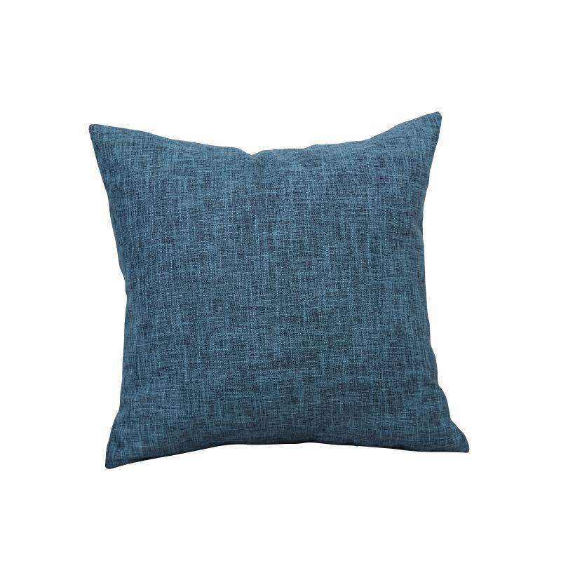 Solid Linen Cotton Throw Pillow Cover Simple Cushion Cover Nordic Boho Decor Couch Accent Pillow Case 45x45 cm 2pcs