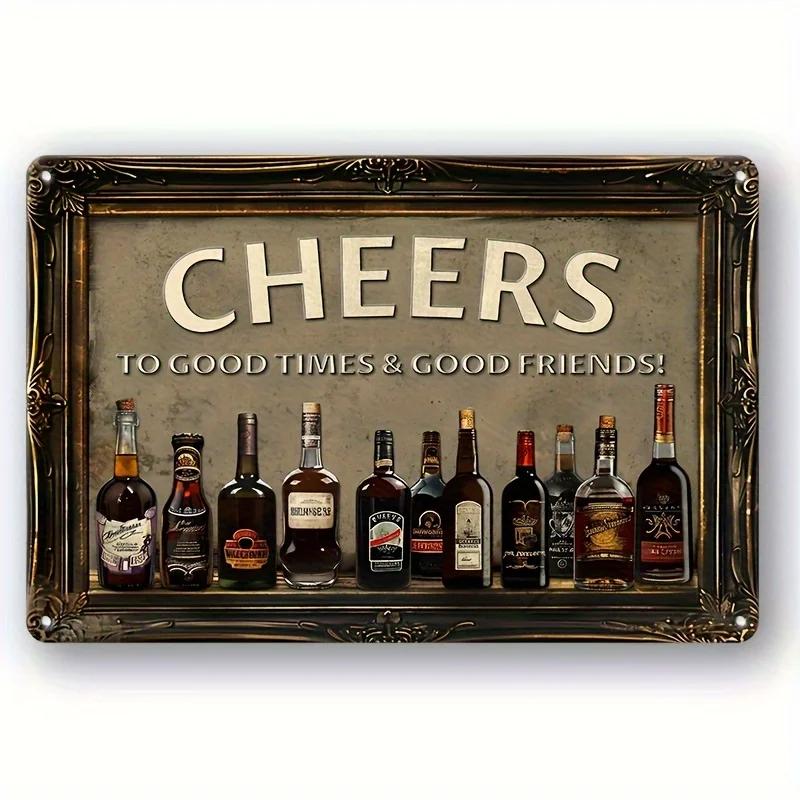 Mfoever Vintage D BBQ ZONE Beer Posters Metal Tin Sign Plaque Decorative Plates for Garage Club Man Cave Bar Home Hotel Cafe Wall Decor