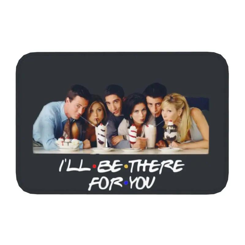 Custom Tv Show Friends Funny Quote Doormat Anti-Slip Entrance Bath Kitchen Door Floor Mat I'm Fine Toilet Rug Carpet Footpad
