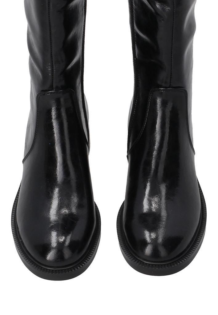 Black Boots Made of Glossy Leather Black Boots Made of Glossy Leather 40