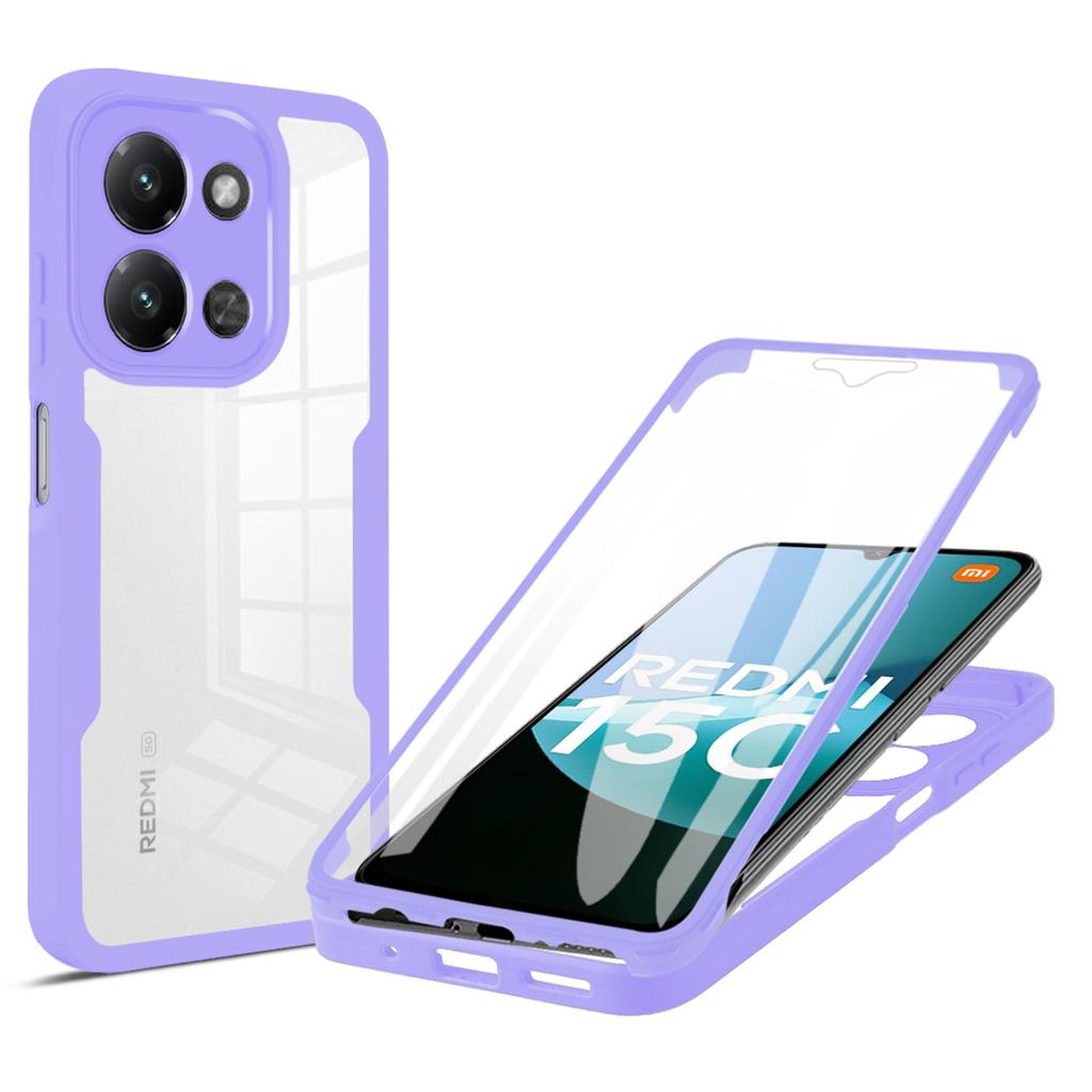 Phone Case For Xiaomi Redmi 15C 4G (EU) (173mm)/15C 5G (EU) (173mm)/Poco C85 4G (173mm) Acrylic+TPU Clear Cover with PET Screen Film