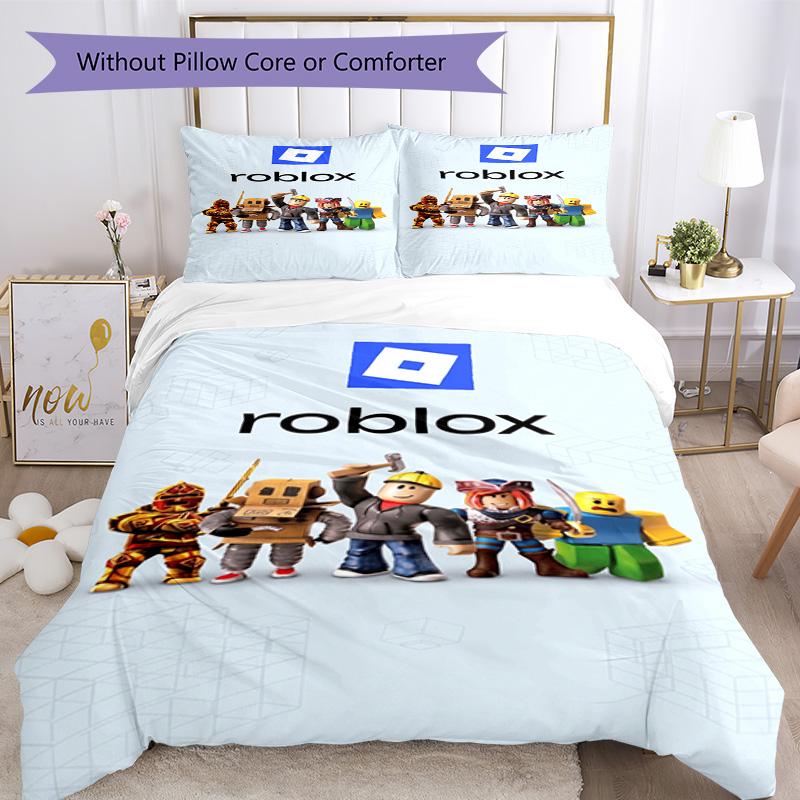 Постельное белье Roblox Дышащий пододеяльник с наволочками Декорационное постельное белье для спальни Украшение для дома Подарок на день рождения