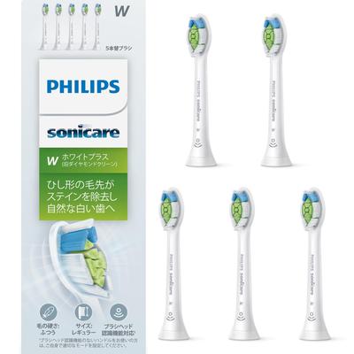 Набор сменных щеток Sonicare White Plus Regular для WC White [Оригинал] (5 кистей) HX6065/67,