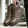 Зимние мужские ботинки из натуральной кожи, повседневная обувь для активного отдыха, легкие дизайнерские мужские теплые мотоциклетные ботинки, мужские ботинки ручной работы