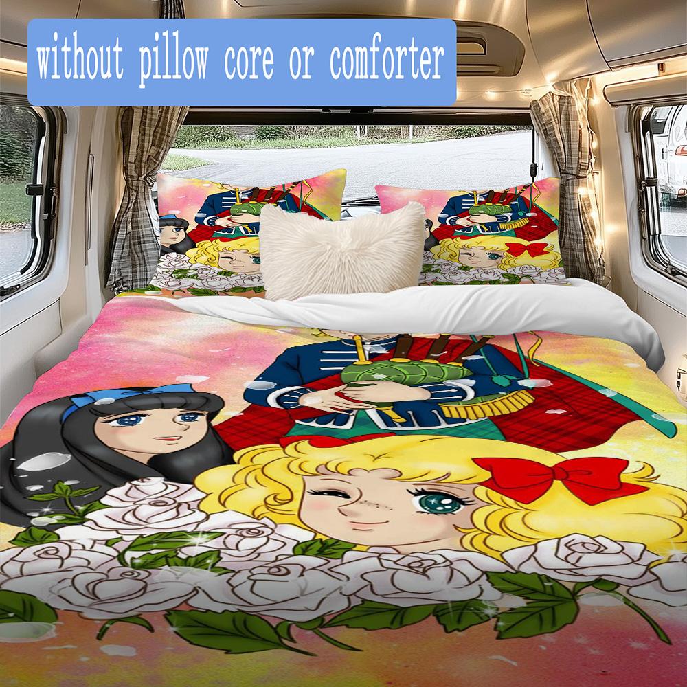 Candy Candy Pattern Bedding,Quilt Set Quilt Cover Pillowcase Home Birthday Gift (1*duvet cover+2*pillowcase,without core)SSJT0917168